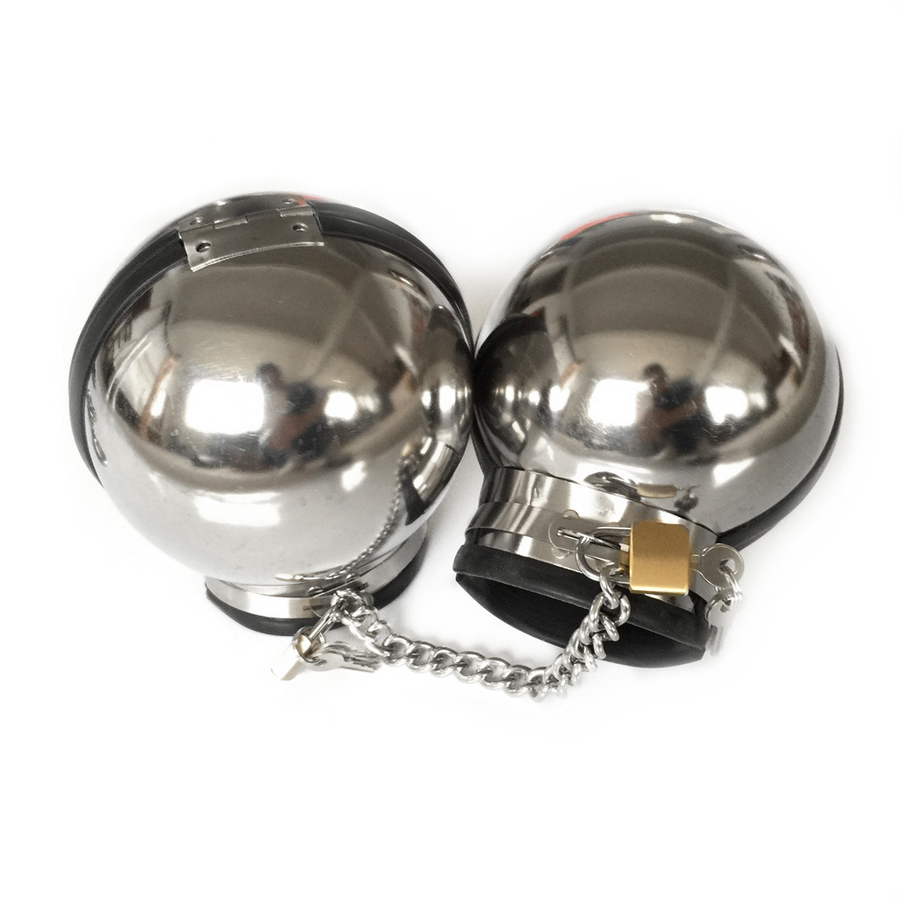 Unisex Adult Pleasure Kit 3piece Stainless Steel Bondage Tools Hood Ball Cuffs Sexual Restraints - 13