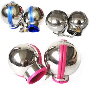 Couple Sex Toy 3pcs Set Stainless Steel Bondage Hood & Ball Cuffs For Sexual Restraints Wives Kit Adult Games Unisex