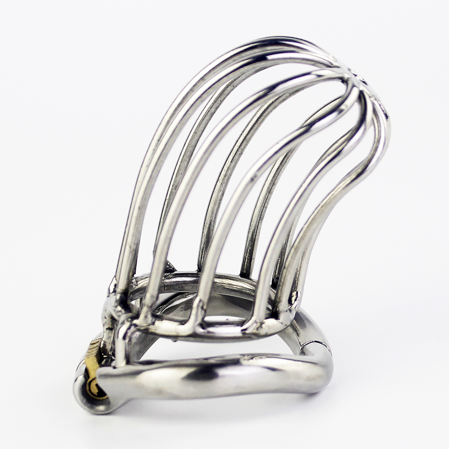 Stealth Lock Stainless Steel Male Chastity Cage Penis Cock Ring Adult Pleasure Sex Toy For Men - 8