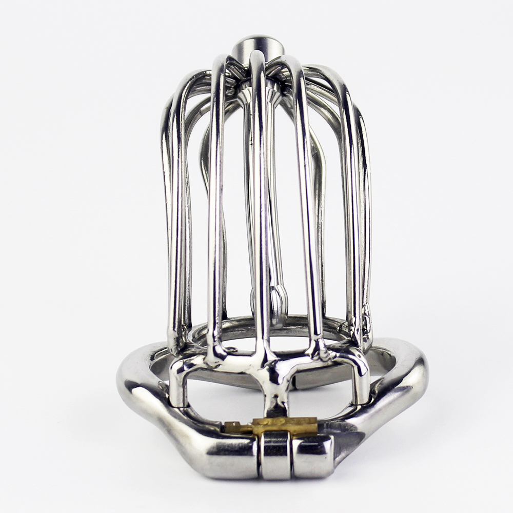 Stealth Lock Stainless Steel Male Chastity Cage Penis Cock Ring Adult Pleasure Sex Toy For Men - 7