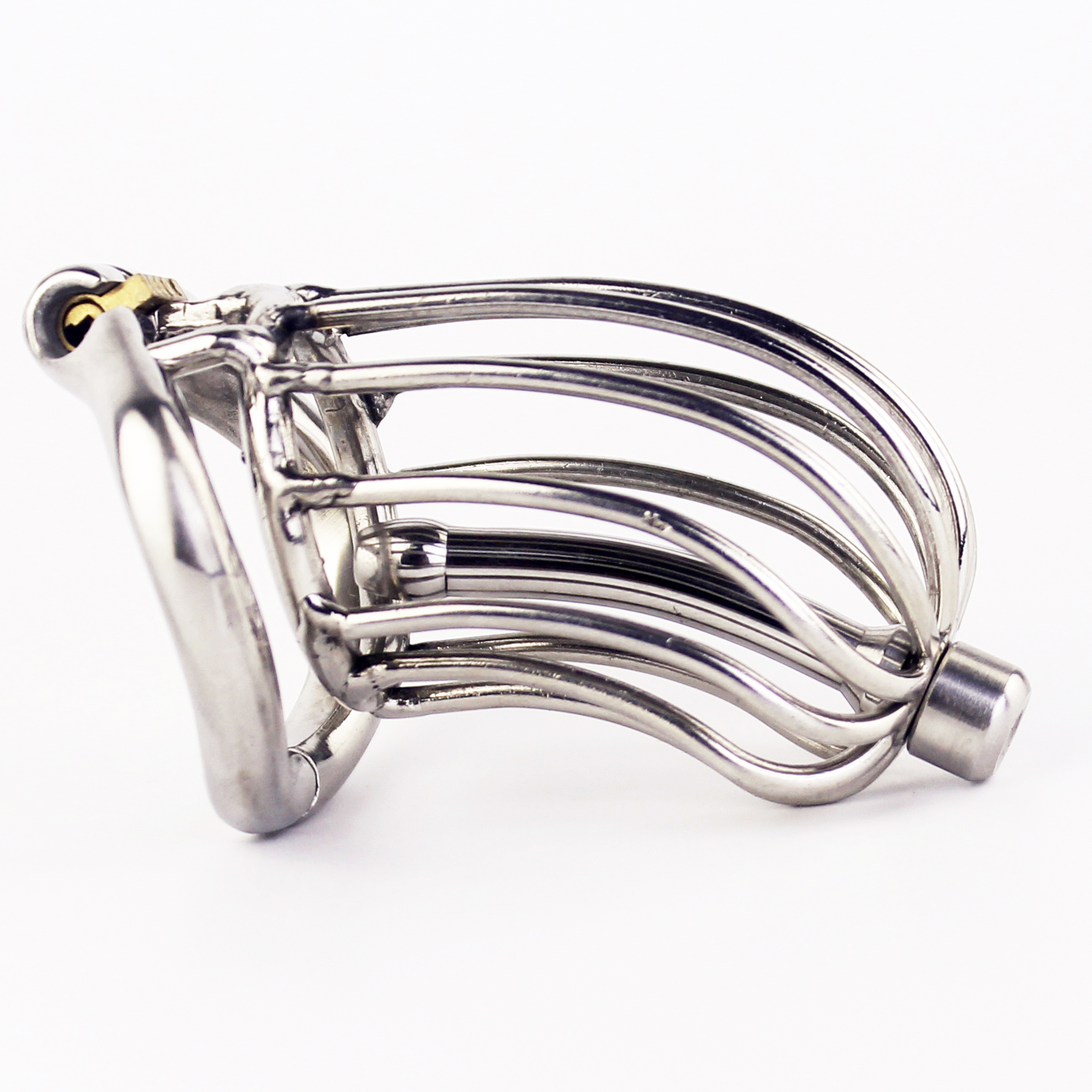 Stealth Lock Stainless Steel Male Chastity Cage Penis Cock Ring Adult Pleasure Sex Toy For Men - 6