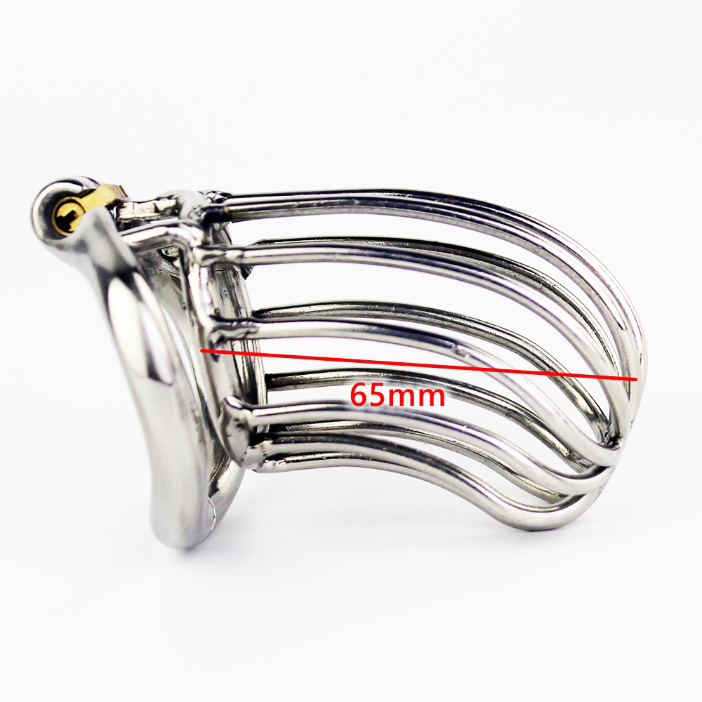 Stealth Lock Stainless Steel Male Chastity Cage Penis Cock Ring Adult Pleasure Sex Toy For Men - 3
