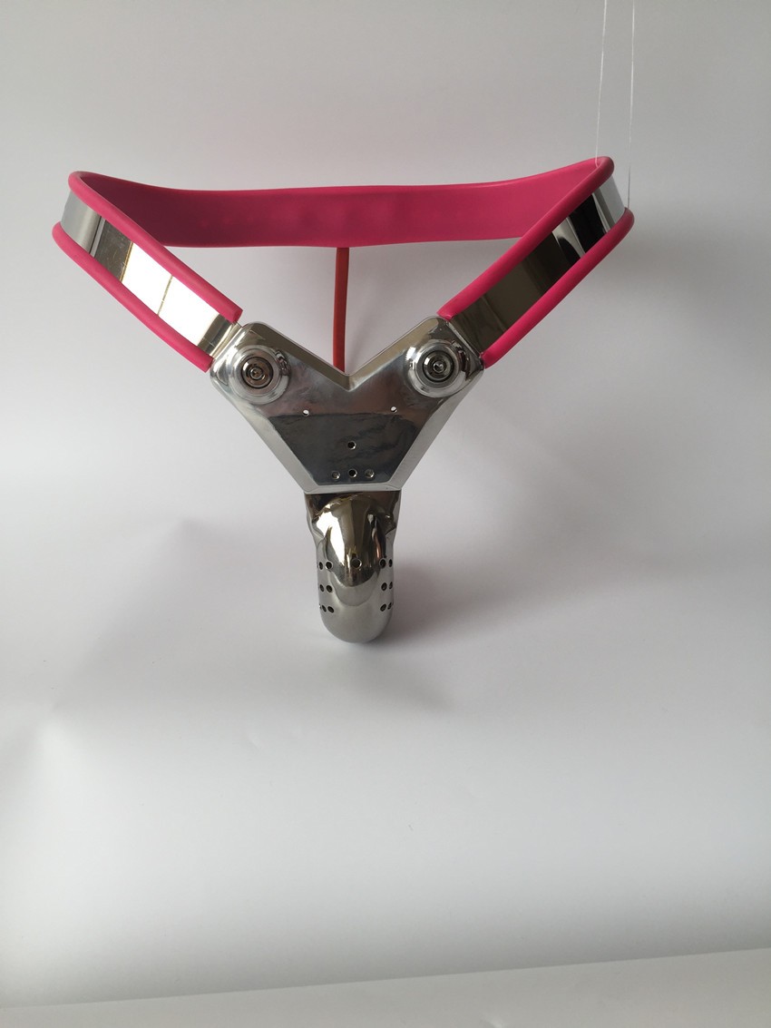 Stainless Steel Female Chastity Belt Ystyle Red With Anal Beads Plug Bdsm Fetish Bondage Restraints Womans Sex Toy - 1