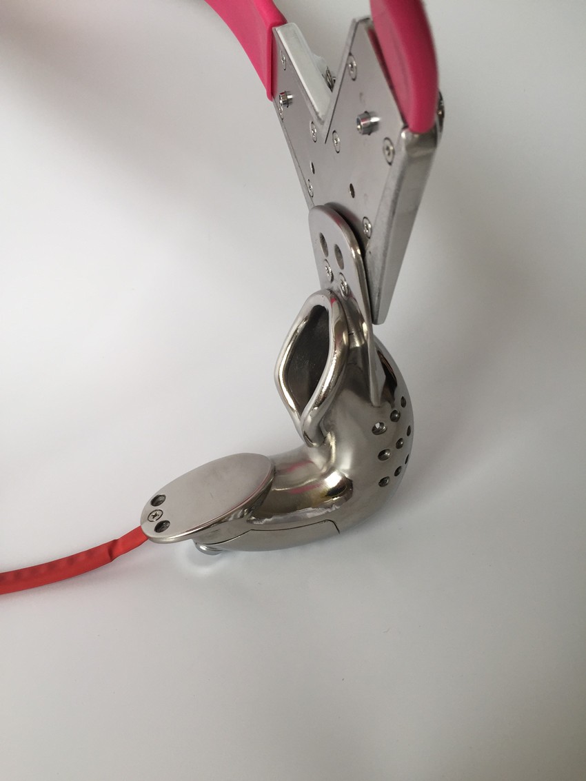 Stainless Steel Female Chastity Belt Ystyle Red With Anal Beads Plug Bdsm Fetish Bondage Restraints Womans Sex Toy - 2