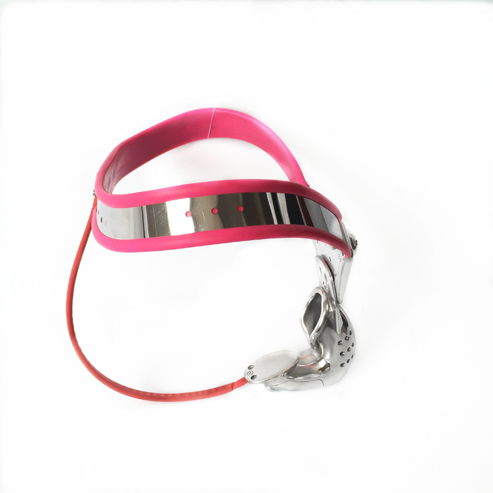 Stainless Steel Female Chastity Belt Ystyle Red With Anal Beads Plug Bdsm Fetish Bondage Restraints Womans Sex Toy - 4