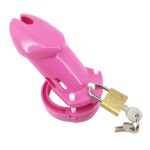 Pink Plastic Male Chastity Device Penis Ring Cb6000 Cb6000s Cock Cage Lock Adult Games Sex Toys G7-3-5 - 2