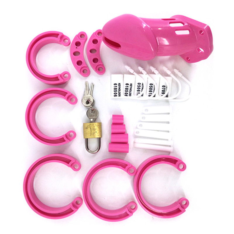 Pink Male Chastity Device Cb6000 Cb6000s Durable Plastic Cock Cage Lock Adult Intimacy Game Sex Toy - 13