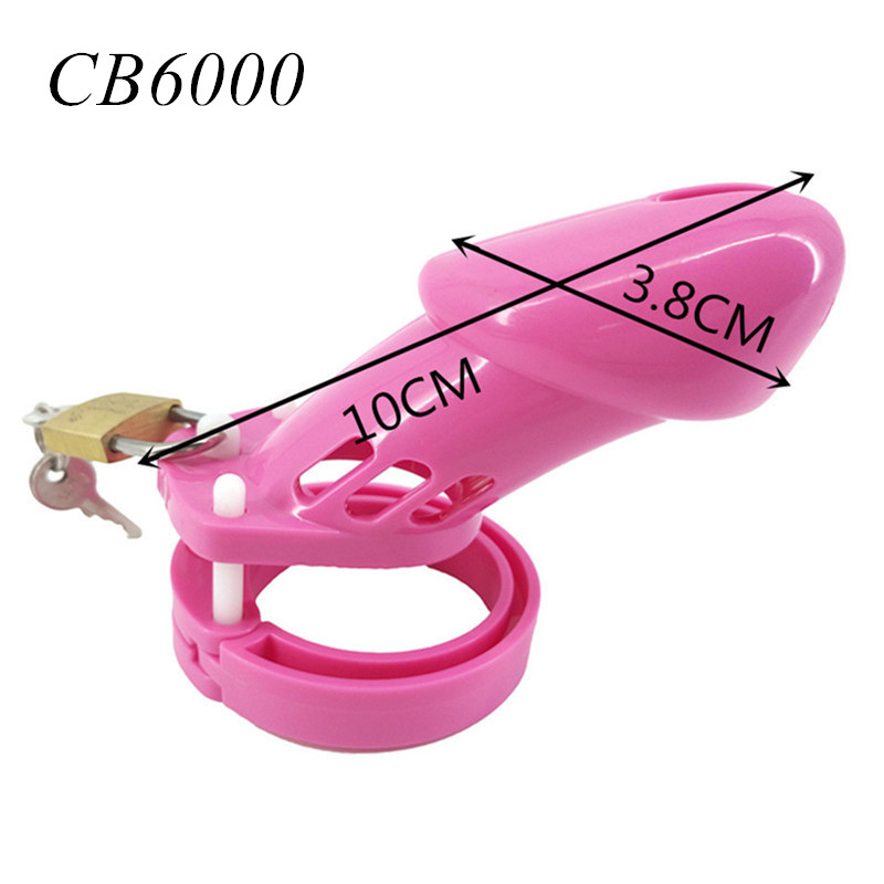 Pink Male Chastity Device Cb6000 Cb6000s Durable Plastic Cock Cage Lock Adult Intimacy Game Sex Toy - 11