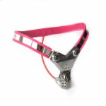 Y Style Stainless Steel Red Female Chastity Belt Device With Anal Beads Plug Sex Toys Bdsm Fetish Bondage Restraints For Woman - 5