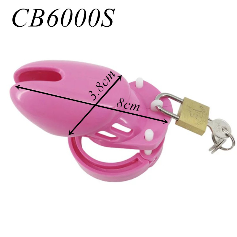 Pink Male Chastity Device Cb6000 Cb6000s Durable Plastic Cock Cage Lock Adult Intimacy Game Sex Toy - 3