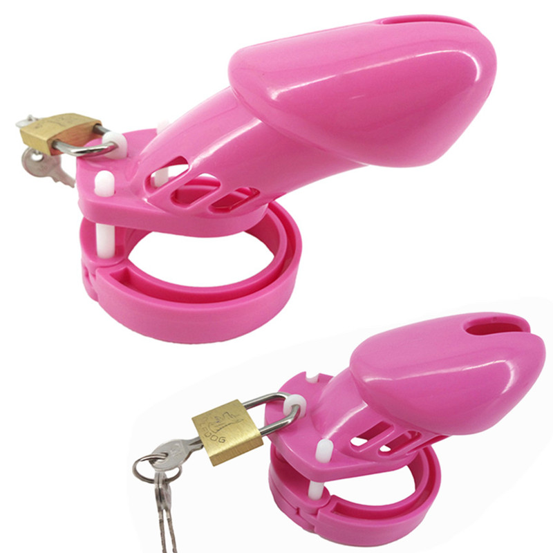 Pink Male Chastity Device Cb6000 Cb6000s Durable Plastic Cock Cage Lock Adult Intimacy Game Sex Toy - 1