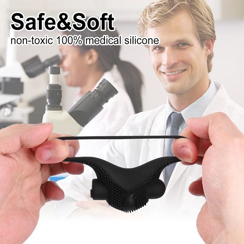 Couples Pleasure Ring With Vibrating Clitoris Stimulator Erotic Time Delay Sex Toy - 2