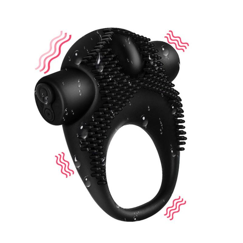 Couples Pleasure Ring With Vibrating Clitoris Stimulator Erotic Time Delay Sex Toy - 1