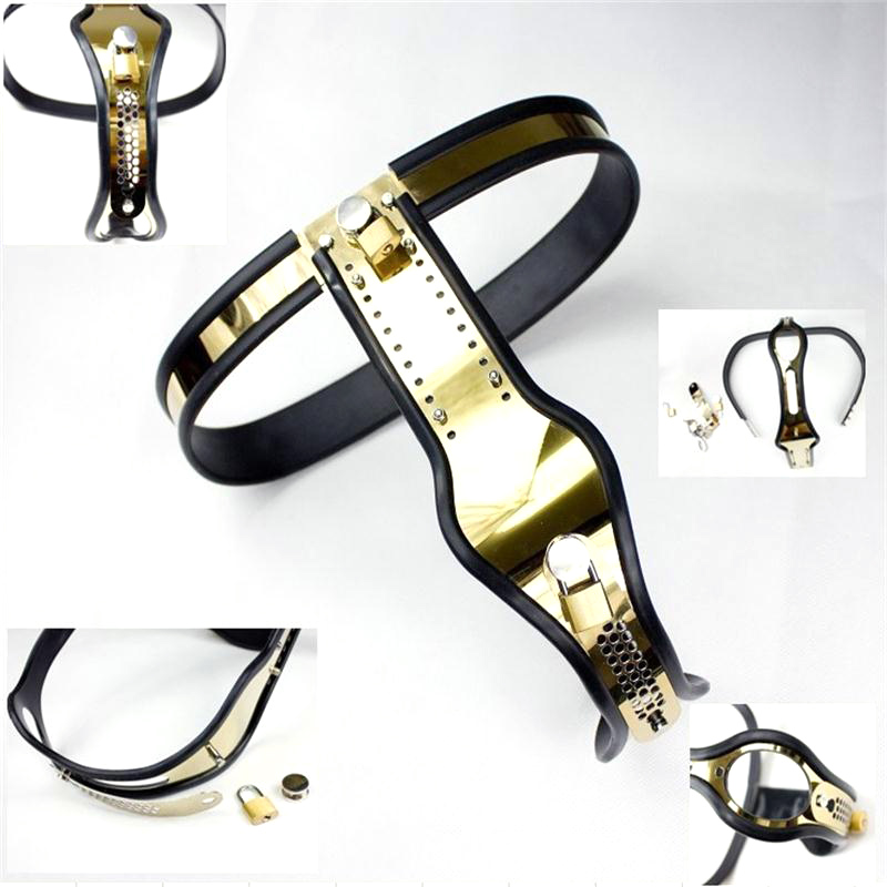 Stainless Steel Titanium Tstyle Female Chastity Belt Bdsm Bondage Gear Secure Vaginal Panties For Women - 3