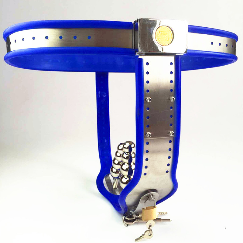 Stainless Steel Female Chastity Belt With Secure Lock And Anal Plug G7535 - 4