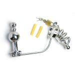 Male Anal Plug With Cock Cage Chastity Device Stainless Steel Butt Beads Penis Urethral Catheter Adult Sex Toys Belt