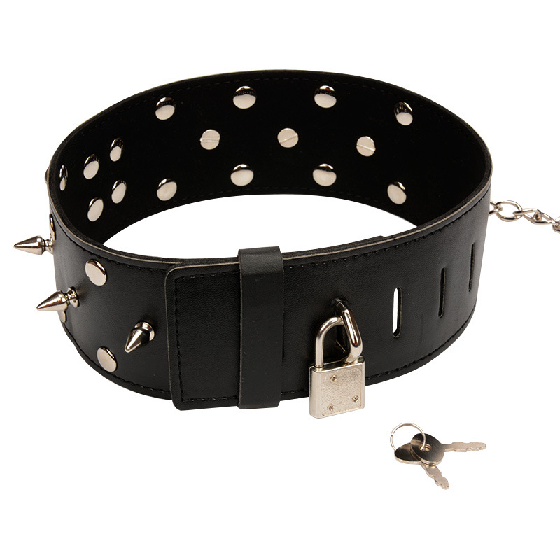 Bdsm Collar And Leash Set Genuine Leather Fetish Bondage Necklace Erotic Adult Restraint Toys For Women Men Couples Sex Game Accessories - 2