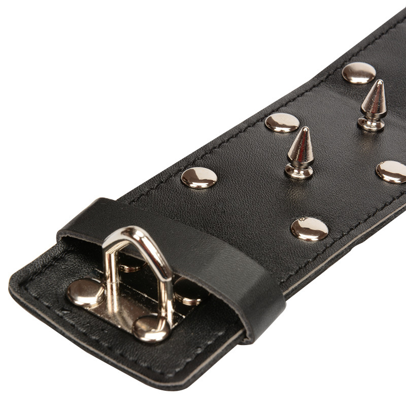 Bdsm Collar And Leash Set Genuine Leather Fetish Bondage Necklace Erotic Adult Restraint Toys For Women Men Couples Sex Game Accessories - 4