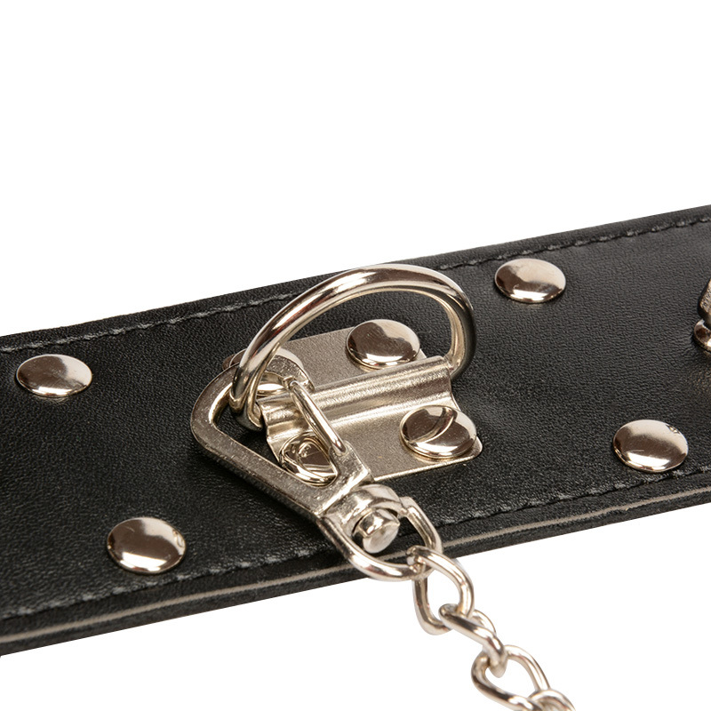 Bdsm Collar And Leash Set Genuine Leather Fetish Bondage Necklace Erotic Adult Restraint Toys For Women Men Couples Sex Game Accessories - 5