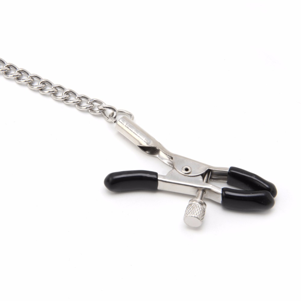 Adult Bdsm Cosplay Accessories Pu Leather Slave Collar With Adjustable Nipple Clamps For Erotic Games - 4
