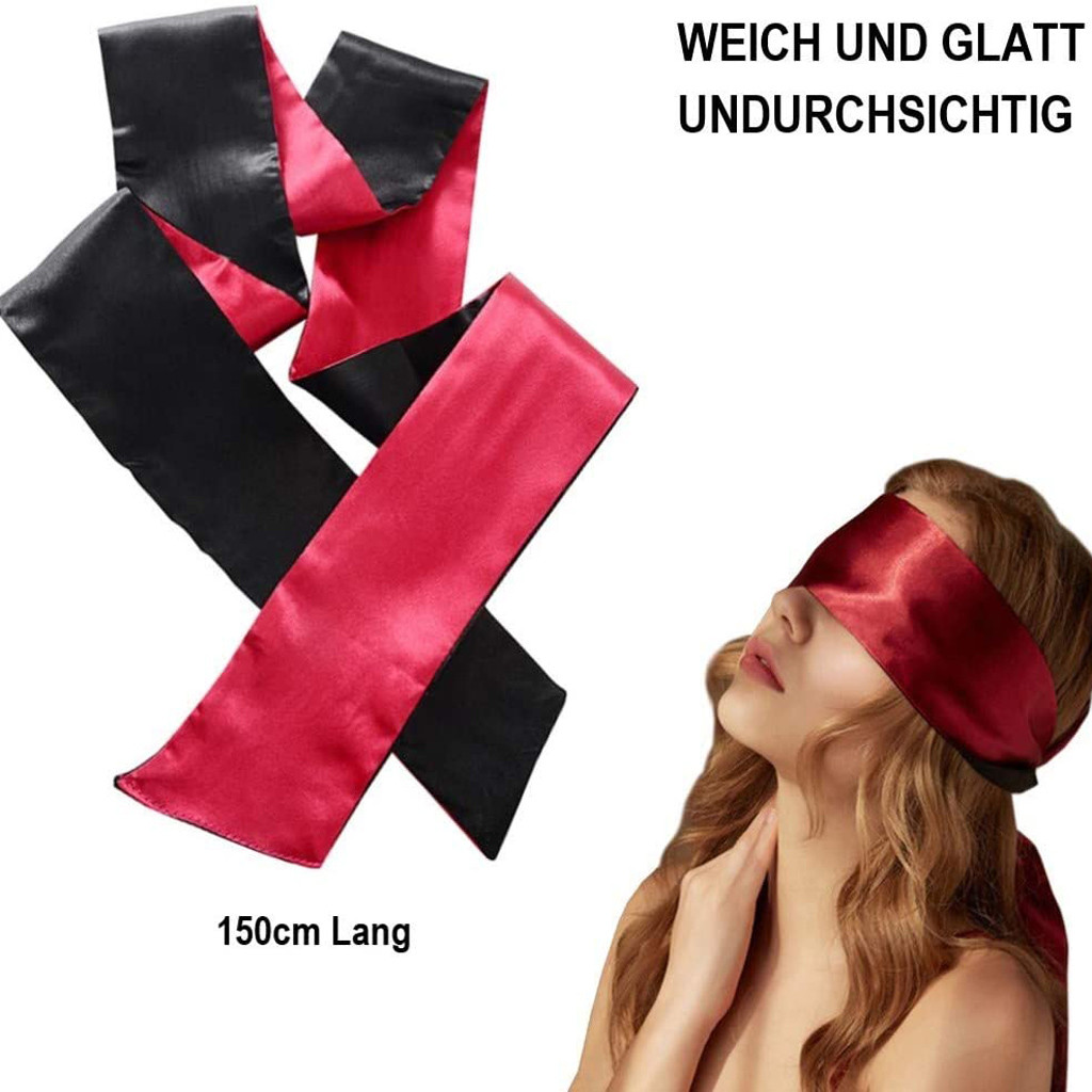 Silicone Bondage Set With Handcuffs And Blindfold Adult Sm Restraints Sex Toy Kit - 9