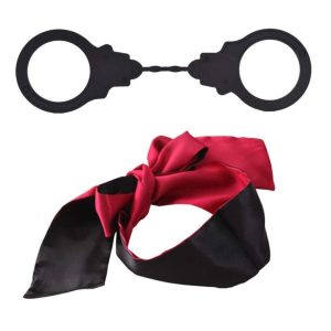 Restraints Silicone Sm Bondage Set Sex Toy With Blindfold And Handcuffs Juguete Sexual ???? ???????