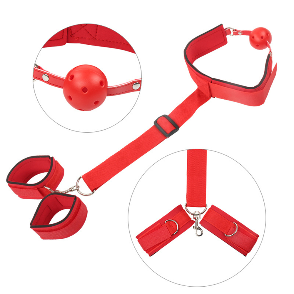 Adult Bdsm Handcuffs And Ball Gag Set Durable Bondage Restraints For Couples Role Play Sm Slave Toys - 3