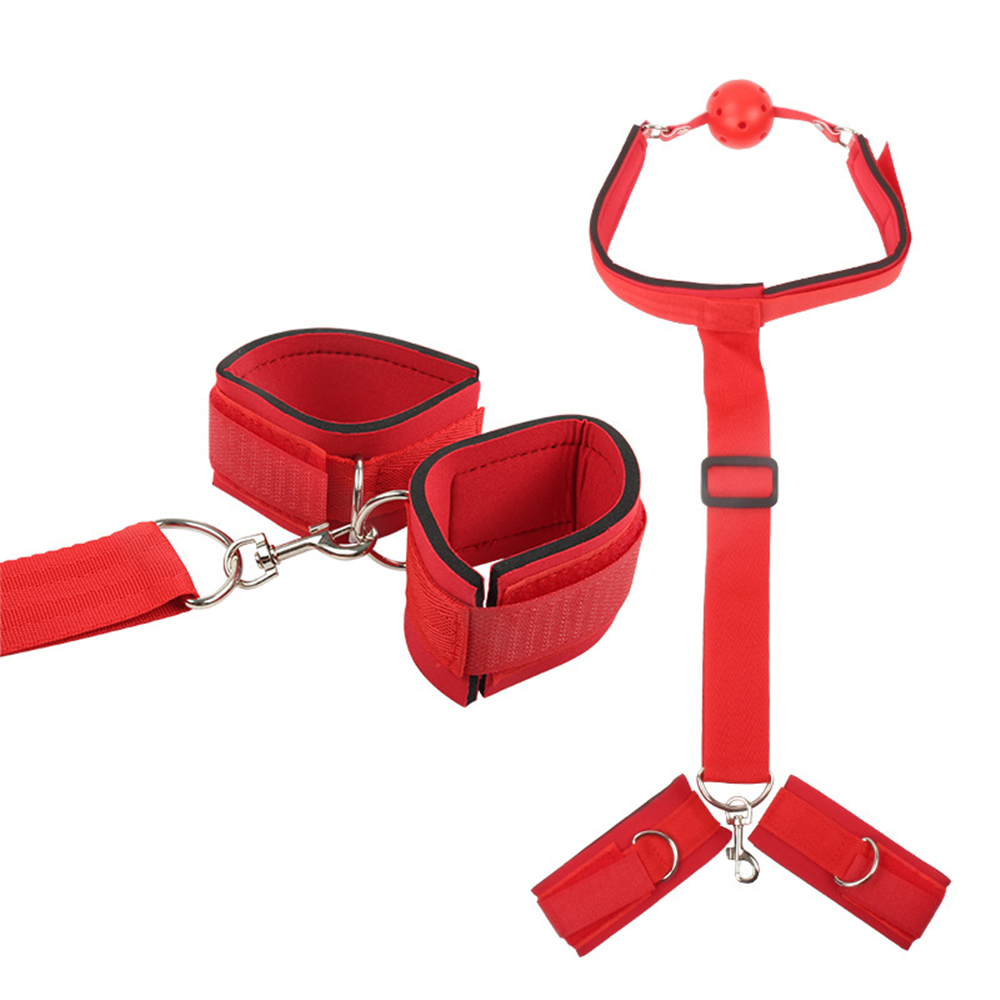 Adult Bdsm Handcuffs And Ball Gag Set Durable Bondage Restraints For Couples Role Play Sm Slave Toys - 4