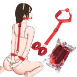 Adult Handcuffs Sex Toys For Couples Backhand Self Bondage Restraints Strap Gags Bdsm Sets Sm Slave Hand Cuff Open Mouth Ball