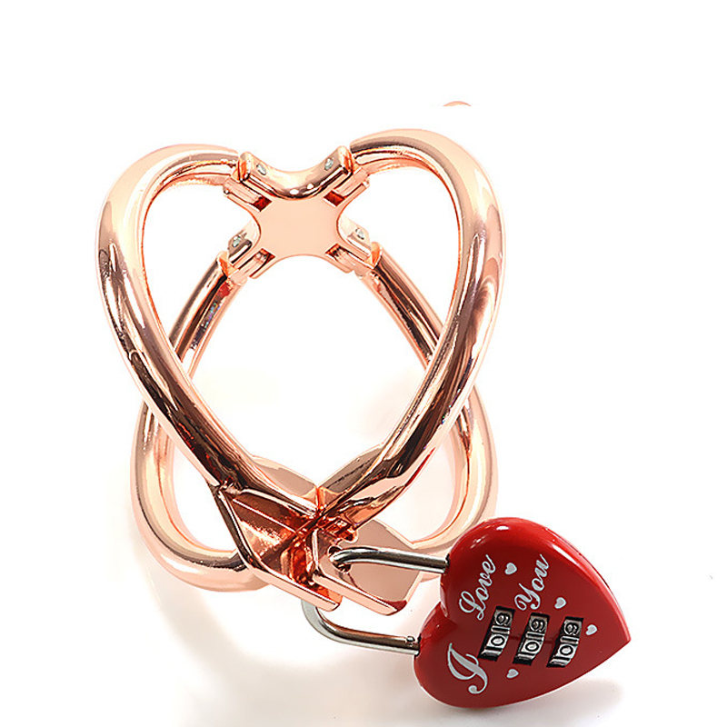 Adult Luxury Metal Handcuffs With Love Locks For Erotic Bondage Games Sensual Stimulation Props - 4