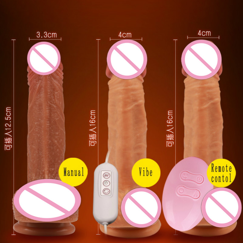 Wireless Remote Control Vibrating Dildo For Women Realistic Heated Penis Simulation Large Size Adult Sex Toy - 1