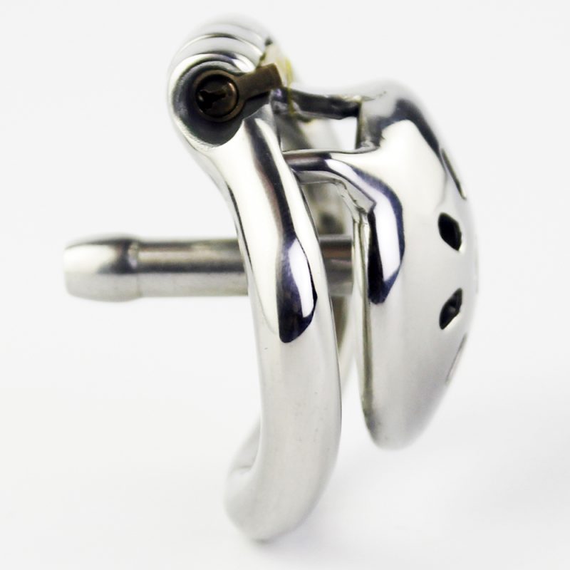 Super Small Stainless Steel Male Chastity Devices Cock Cage With Catheter Penis Lock Ring Sex Toys For Men Belt