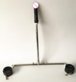 Top Metal Stainless Steel Bondage Restraints Stand With Anal Plug Leg Ankle Cuffs Fetish Slave Torture Device Spreader Bar Frame - 2