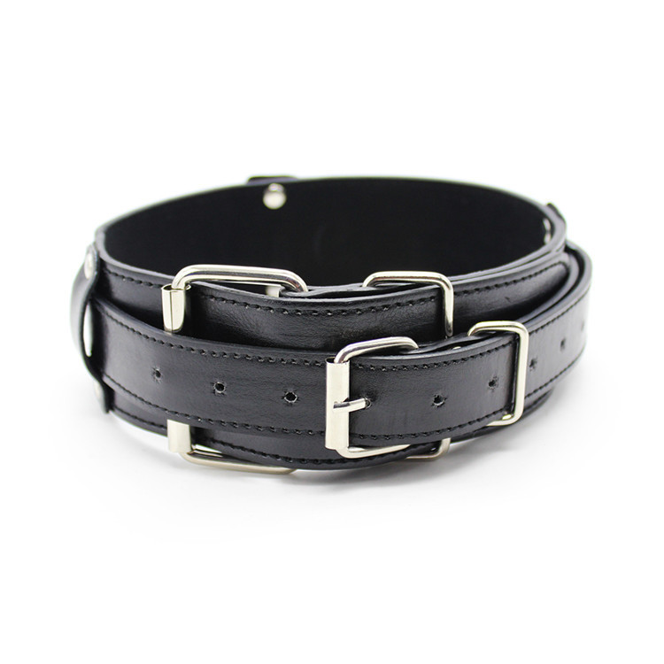 Leather Handcuffs Ankle Cuffs Set Adult Bdsm Weighted Chains Bondage Sex Toy For Couples - 5