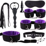 9pcs Abs Plush Sex Toys Suit Whip Vibrator Binding Massager Set Adult Sm Game Kit For Couple Toy 4jy2
