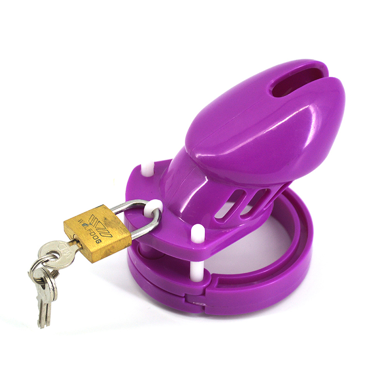 Male Chastity Device Cock Cage With 5 Size Rings Brass Lock Locking Number Tags Sex Toys Cb6000 - 3