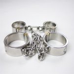 Adult Sex Tools Shop Metal Leg Irons Handcuffs Bdsm Bondage Restraints Set Ankle Cuffs For Slave Toys - 2