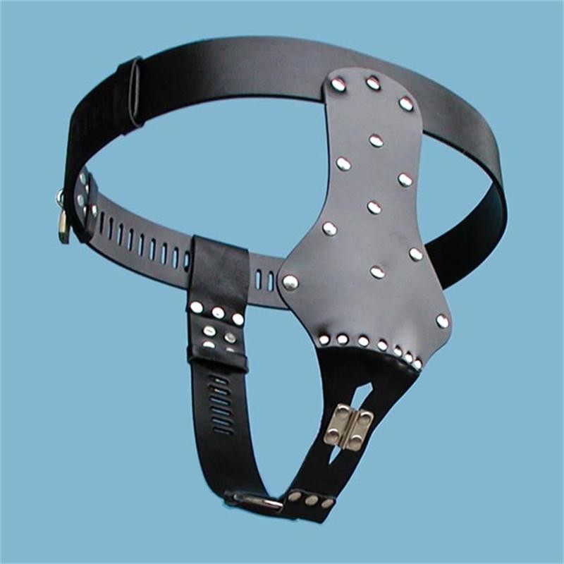 Leather Female Chastity Belt Adjustable Body Restraint Harness Adult Fetish Game Toy With Detachable Cock Ring For Women - 2
