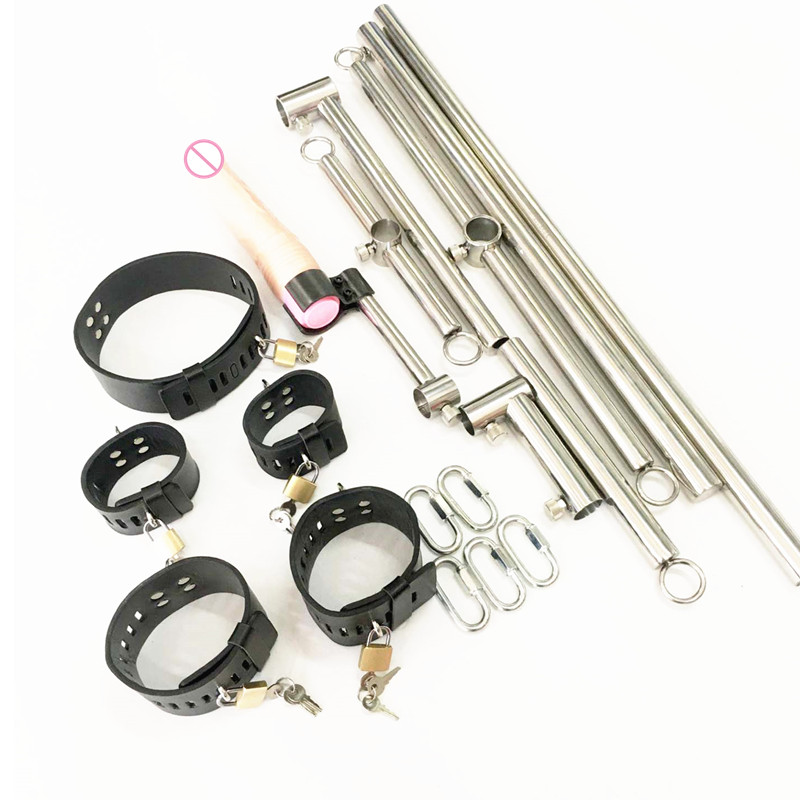 Adult K9 Stainless Steel Bondage Handcuffs Spreader Sex Neck Collar Furniture For Men And Women - 6