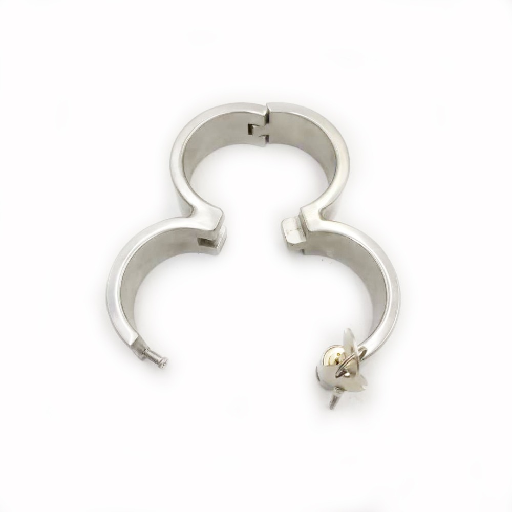 Adult Fetish Game Stainless Steel Handcuffs Bandage Restraint 8font Gourd Design Erotic Bondage Harness Toys - 2