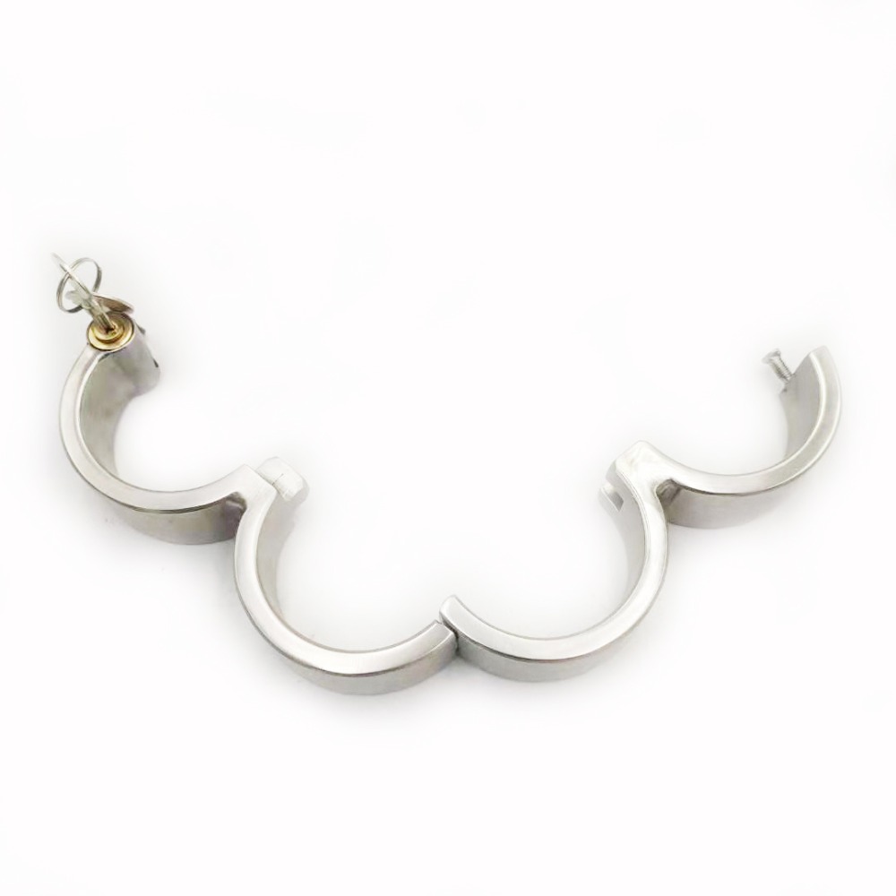 Adult Fetish Game Stainless Steel Handcuffs Bandage Restraint 8font Gourd Design Erotic Bondage Harness Toys - 3