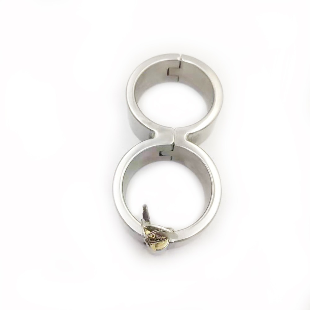 Adult Fetish Game Stainless Steel Handcuffs Bandage Restraint 8font Gourd Design Erotic Bondage Harness Toys - 5