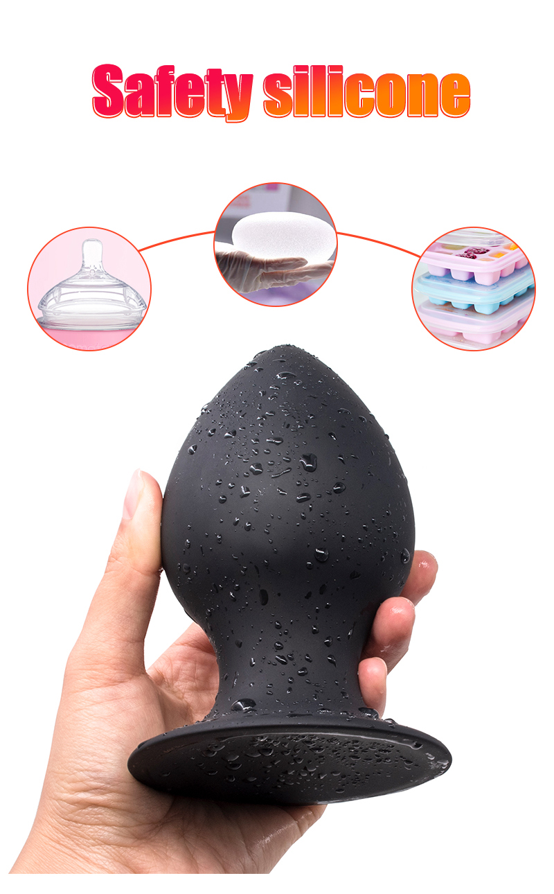 Large Silicone Anal Plugs With Suction Cup Prostate Massager Giant Dildo For Gay Sex Toys - 9