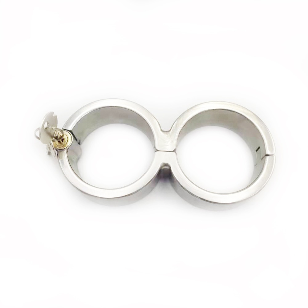 Adult Fetish Game Stainless Steel Handcuffs Bandage Restraint 8font Gourd Design Erotic Bondage Harness Toys - 7