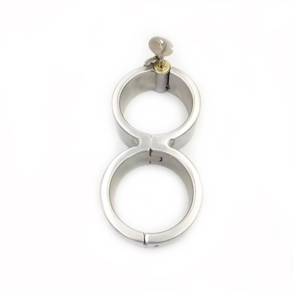 Adult Fetish Game Stainless Steel Handcuffs Bandage Restraint 8font Gourd Design Erotic Bondage Harness Toys - 8