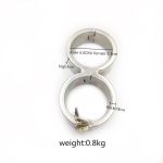 Bandage Restraint Handcuffs For Sex Fetish Stainless Steel Bondage 8font Gourd Handcuff Adult Game Products Harness Toys - 3