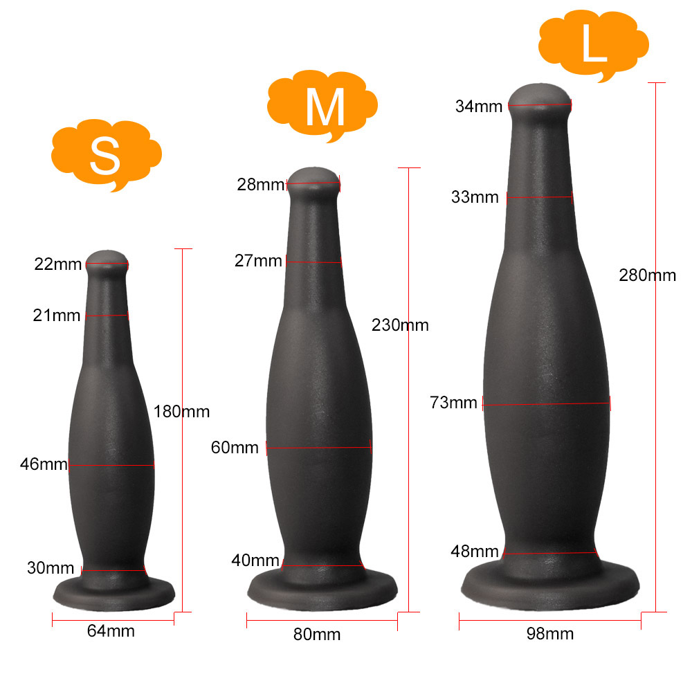 Large Silicone Anal Plug Comfortably Soft Male Masturbation Toy Vaginal Expander Adult Sex Product - 6