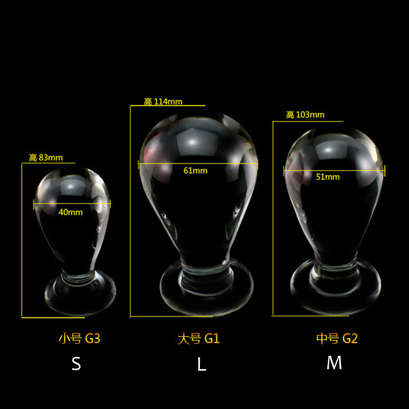Crystal Glass Anal Plug Vaginal Dildo Large Gspot Massager Womens Luxury Adult Sex Toy - 2