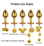 Bell Metal Anal Plug Ass Dildo Butt Vaginal Masturbation Sex Toy For Female Men - 4