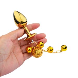 Bell Metal Anal Plug Ass Dildo Butt Vaginal Masturbation Sex Toy For Female Men